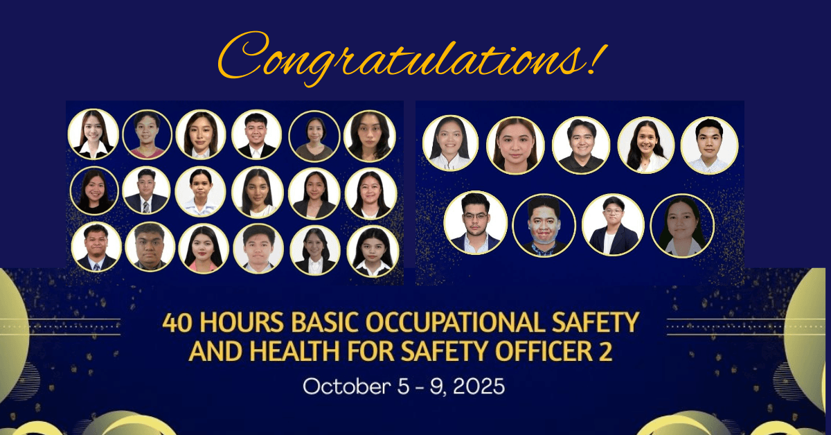 Adamson University students complete BOSH for Safety Officer 2 Training